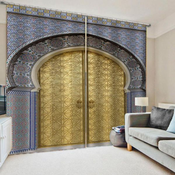 

custom 3d curtain fabric arch door curtains window for living room office bedroom & drapes