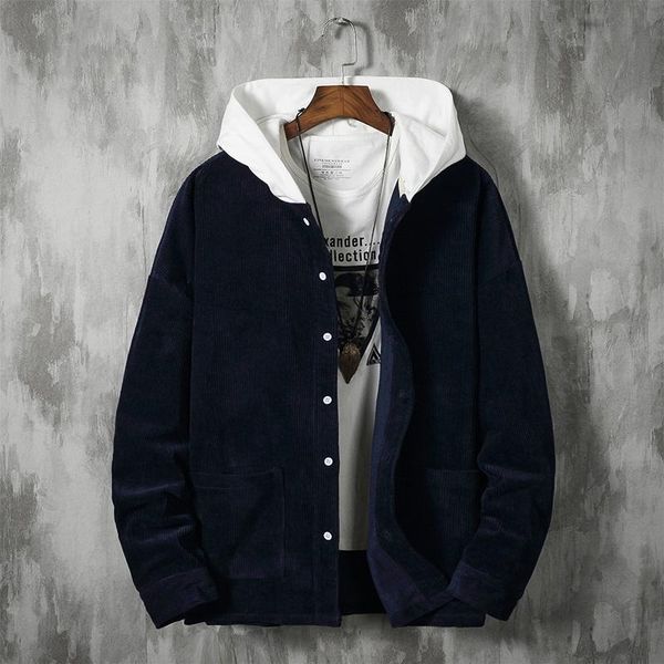 

men's hooded jacket slim retro long sleeve casual cardigan autumn large size windbreaker jackets, Black;brown