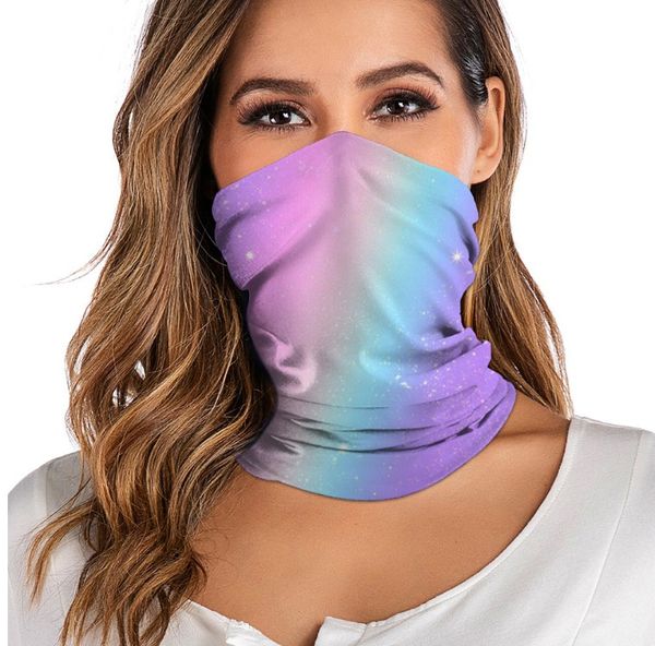 

3d digital printed womens outdoor bandana breathable face scarf fishing cycling sport elastic tube neck gaiter headband scarf, Blue;gray