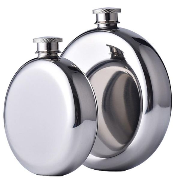 

hip flasks 5oz 8oz rectangle round stainless steel flask alcohol bottle whisky russian outdoor portable smooth s pot for men