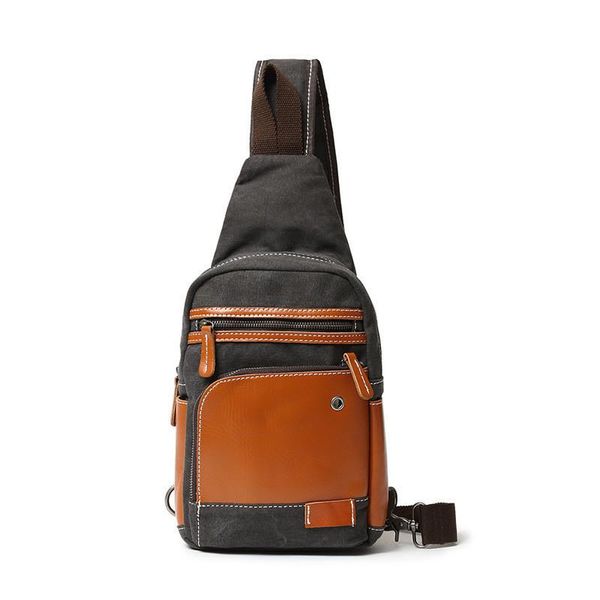 

genuin leather chest bags for men waterproof outdoor sports waist