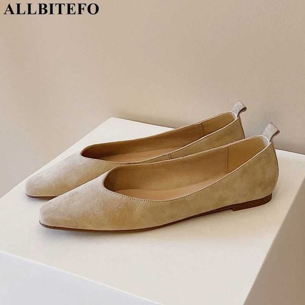 

allbitefo full genuine letaher square toe low-heeled comfortable office ladies shoes women shoes women heels 210611, Black