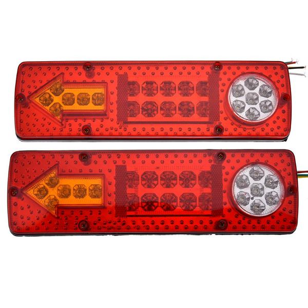 

emergency lights 2pcs led taillights car signal light tricycle trucks trailer turn brake lamp 12v reverse back parking lamps 131