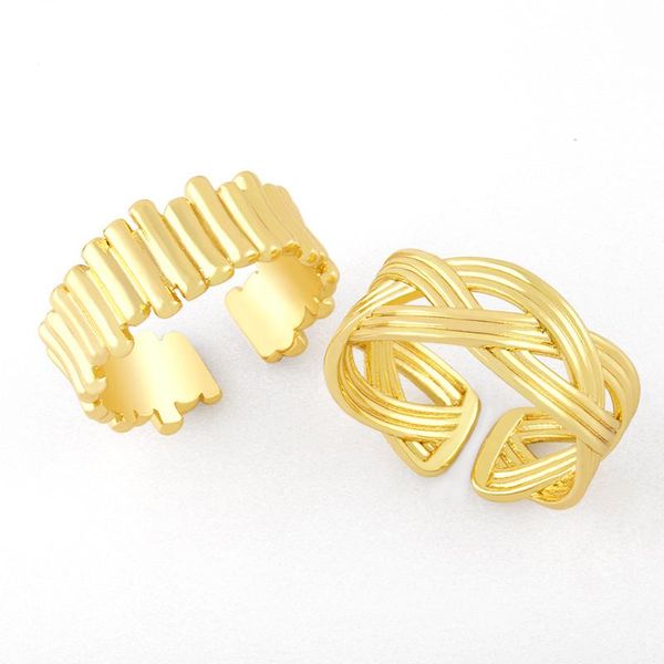 

cluster rings flola copper adjustable open cross for girls simple gold ring jewelry women rigm06, Golden;silver