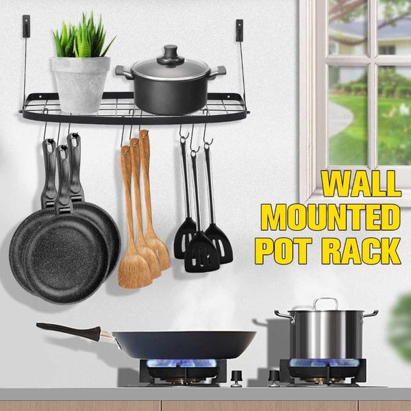 

hooks & rails wall-mounted storage holder iron kitchen seasoning rack hanging cabinet organizer shelf home organization shelfs