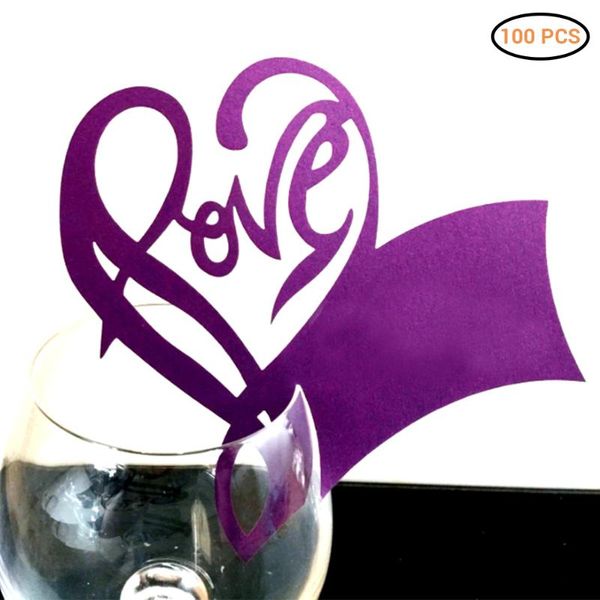 

greeting cards 100pcs wine glass valentines day heart-shaped love card for wedding party anniversary decor supplies