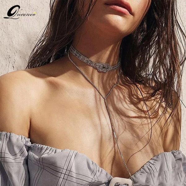 

chokers chain necklace fashion collane layered chocker jewlery colares joyas accessories neckless women chains colar, Golden;silver