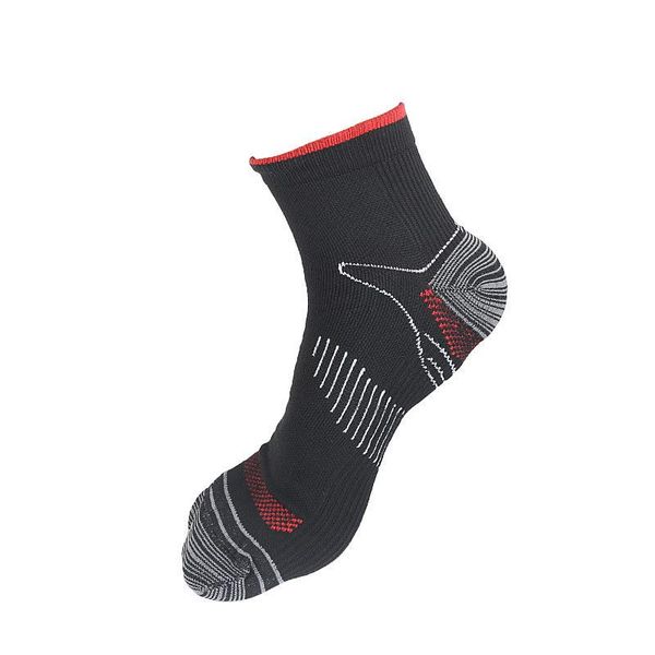 

sports socks striped men cotton terry cushion comfortable women solid breathable casual hiking trekking running brace, Black