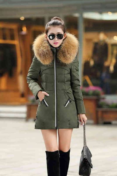 

women's down & parkas winter warm cotton filling parka womens large 4xl hood hooded puffy jacket s94t, Black