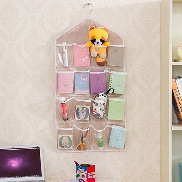 

storage boxes & bins 1 piece box 16 pockets clear home hang tool bag socks bra underwear rack hanger hanging organizers