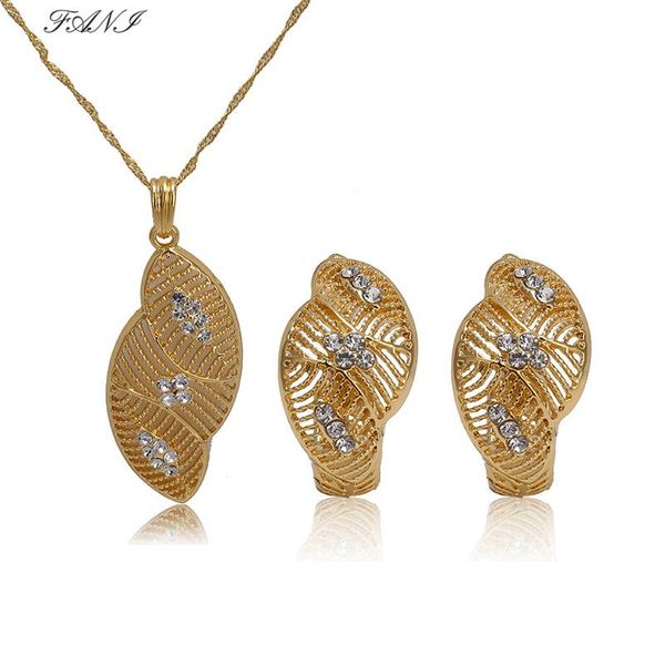 

earrings & necklace good 2021 gold jewelry sets for women customer wedding bridal party accessories imitated crystal pendant, Silver