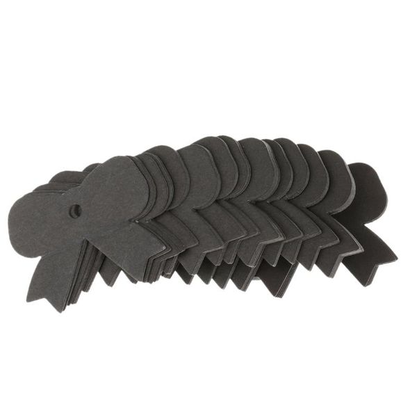 

greeting cards 100 pcs labels gift tags, black card labels, bow shaped label -