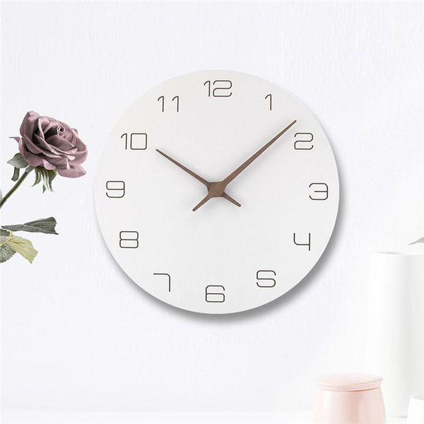 

wall clocks korean modern simple mdf creative clock wooden living room decorative home bedroom decoration