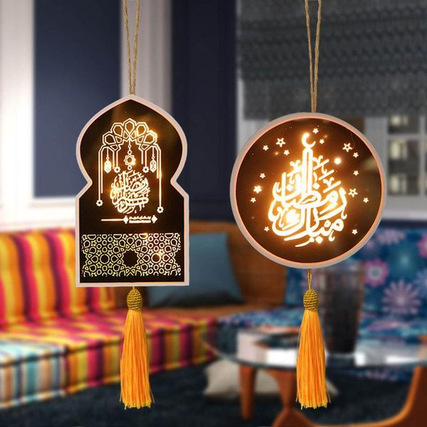 

party decoration ramadan decorations decorative light wall decor acrylic lamp home hanging ornament door supplies 35*12cm