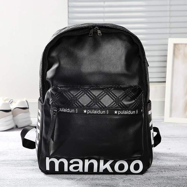 

bag backpack schoolbag men's middle fashion trend high junior students korean version leisure, Black;red
