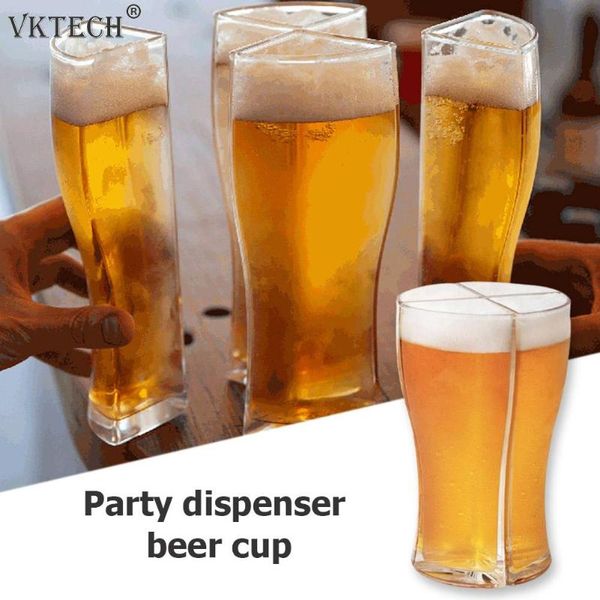 

cups & saucers 4pcs acrylic liquor divider dispenser beer glass wine pot large capacity mug for bar party supplies kitchen tool