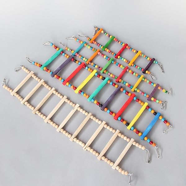 

bird toys parrot natural birdcage accessories ladder color little climbing cages