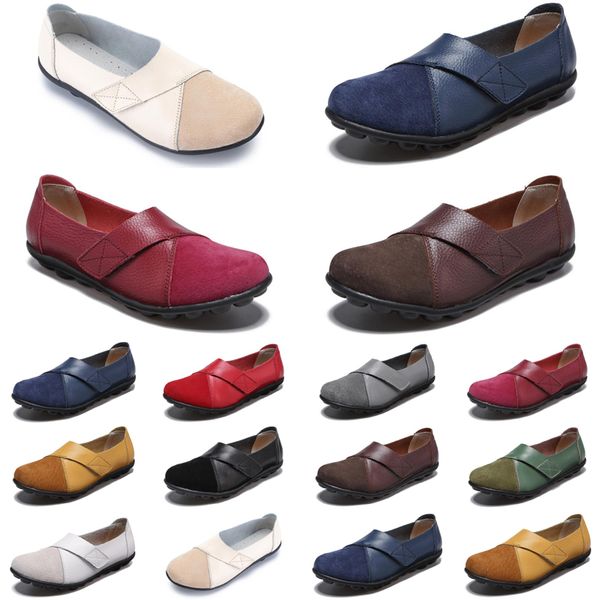 

2021 luxury men women casual shoes black white blue loafers suede leather stitching mens trainers sneakers size 35-44 color17