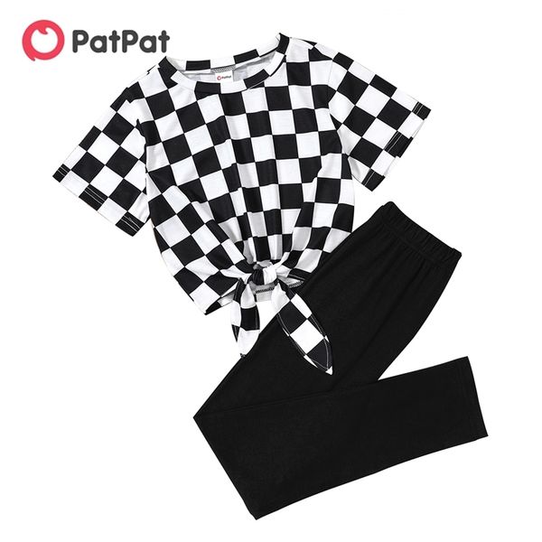 

arrival pretty kid girl checkered pattern plaid set 210528, White