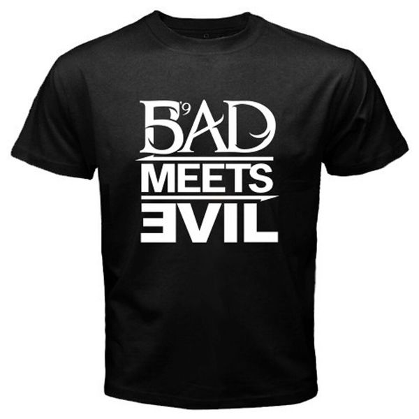 

eminem bad meets evil men's black t-shirt size s to 3xl, White;black