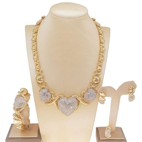 

earrings & necklace dubai jewelry set wholesale african gold bridal sets for women bracelet wedding crystal letter, Silver
