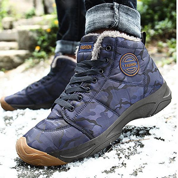 

boots reetene winter rubber men's work outdoor safety for plush comfort warm casual male l6cj, Black