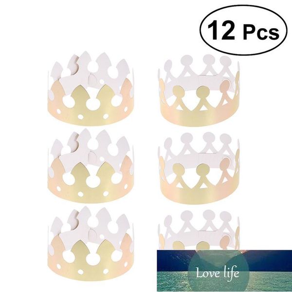 12 pcs coroa dourada chapéus criança coroa boné aniversário celebração bebê chuveiro chapéu bonito festa suprimentos foto adereços