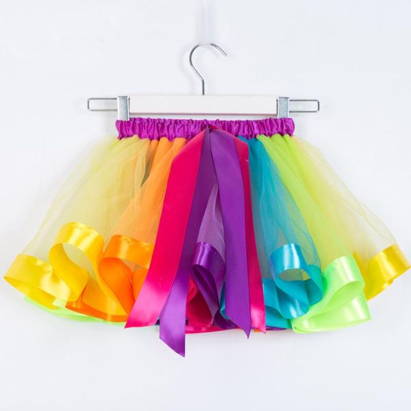 

skirts girls tutu skirt rainbow halloween costume for baby kids birthday party stage performance dance children wt393, Blue
