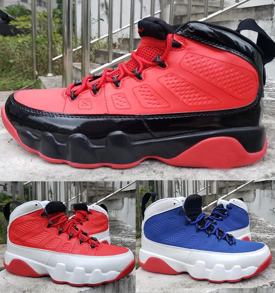 

9 chile red mens basketball shoes 9s black white university blue outdoor sports sneakers running trainers with box