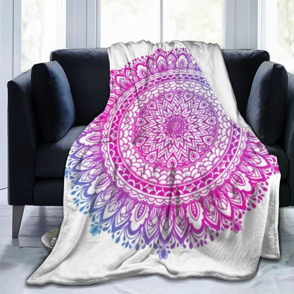 

blankets lotus flower mandala bohemian age tie dye soft cozy fleece blanket dropship wholesale family winter flannel throw homedecor