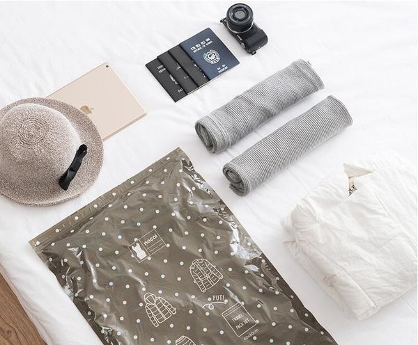 

portable compression packing waterproof clothing makeup bag