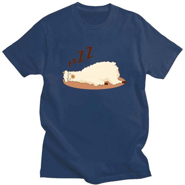 

fashion casual simple men's t-shirts cute alpaca graphic printed short sleeve tees shirt round neck pure cotton, White;black