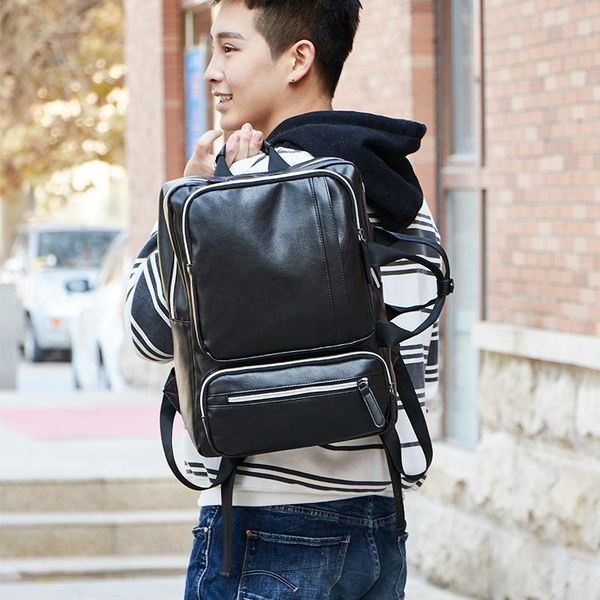 

backpack 2021 fashion contrast color student bag travel large capacity retro