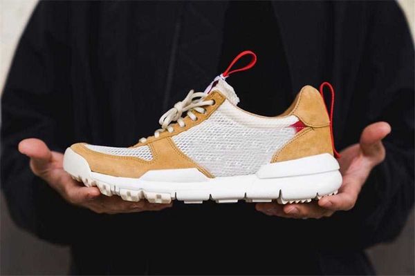 

est tom sachs x mars yard 2.0 ts men women outdoor shoes natural sport red maple joint limited sneakers with original box, White;red