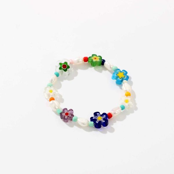 

2021 women's baroque pearl flower bracelet jewelry, Golden;silver