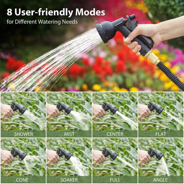 

watering equipments 50ft 75 ft flexible hose stretch expandable magic for car wash garden pipe