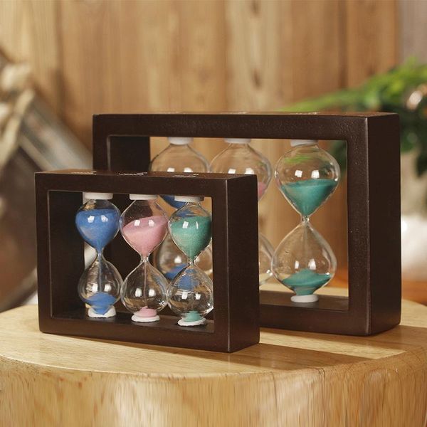 

other clocks & accessories 1/3/5 minutes wooden frame hourglass timer home decoration children toothbrush toy christmas gift ornaments