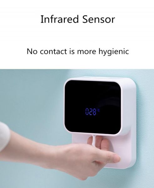 

wall-mounted led screen hand washing automatic induction foam soap dispenser household smart infrared sensor liquid