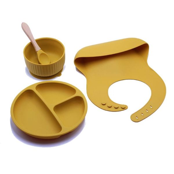 

toddlers safety silicon plate first stage lead-toddler feeding supplie cute 23gd bibs & burp cloths