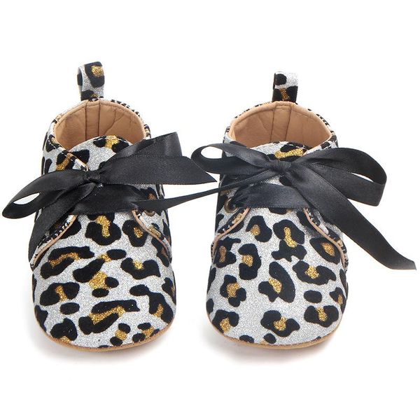 

first walkers toddler cute girl leopard print tie soft born anti-slip baby shoes classic sports sneakers