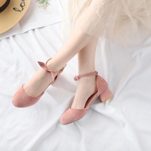 

dress shoes big size 9  11 12 high heels sandals women woman summer ladies butterfly bow with thick heel and buckle, Black