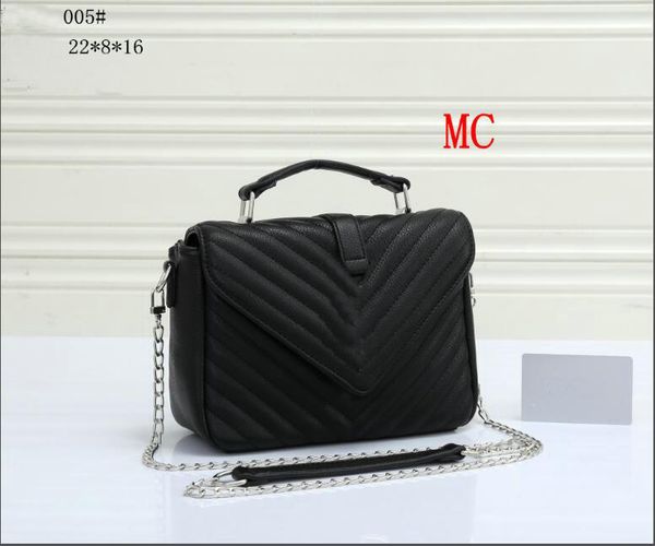 

women handbags crossbody messenger shoulder bags chain bag good quality pu leather purses ladies handbag pockets totes pleated 005# 22cm