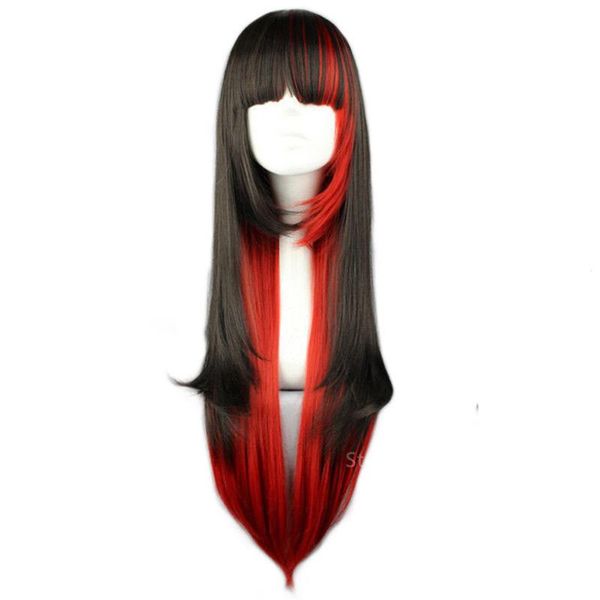 

other event & party supplies 2021 cosplay japanese harajuku anime wig my hero academia long straight hair black red girl halloween fashion
