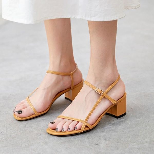 

sandals spring and summer style fashion women's party thick heel open toe shoes high 5.5cm plus size 34-43, Black