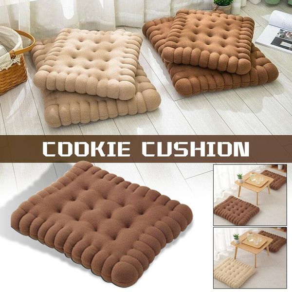 

cushion/decorative pillow creative biscuits plush square cookie lifelike food snack cushion chair car seat floor yoga mat po props