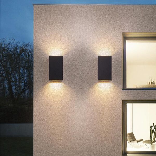 

led wall lamp outdoor waterproof square up and down light corridor modern simple creative wholesale lamps