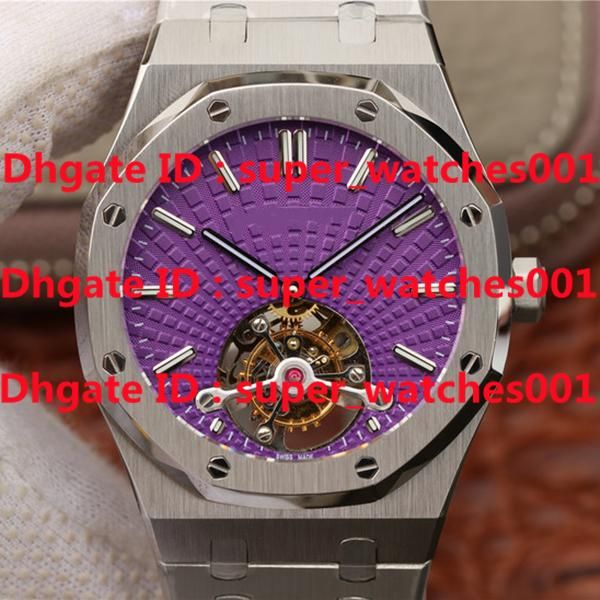 

r8 26522 mechanical watches mens watch 41mm 2924 tourbillon manual chain movement stainless steel watchcase wristwatches daily waterproof, Slivery;brown