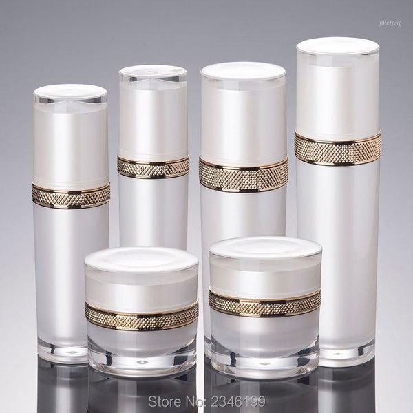 

storage bottles & jars 10pcs/lot 30ml 50ml 100ml 120ml empty white elegant lotion pump bottlte, diy arcylic high class emulsion package, cre