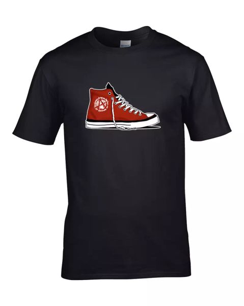 

Anarchy Basketball Boot Cool Graphic Boy's T-shirt, White;black