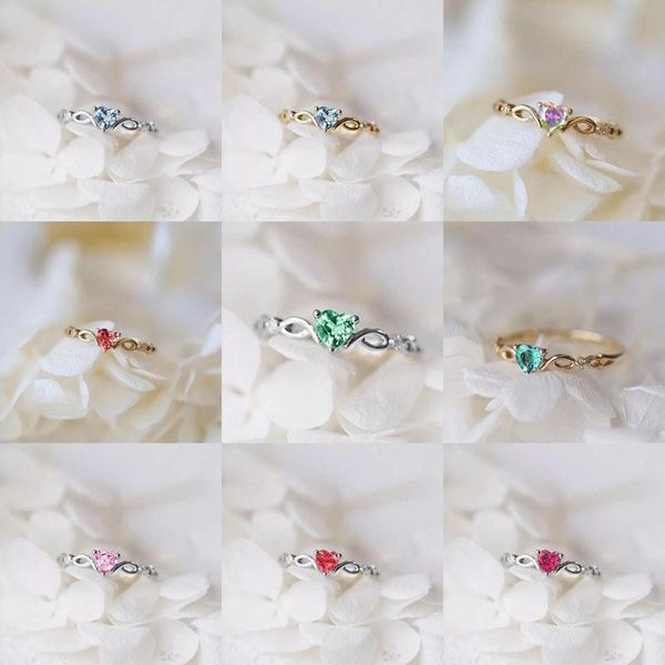 

wedding rings mengyi women's simple inlaid cubic zirconia ring exquisite strip various styles choose party jewelry gift wholesale, Slivery;golden